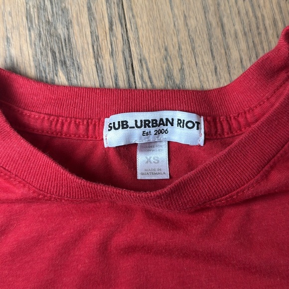 Sub_Urban Riot Ciao Red Crew Neck Short Sleeve Graphic Tee Size Small - Picture 2 of 9